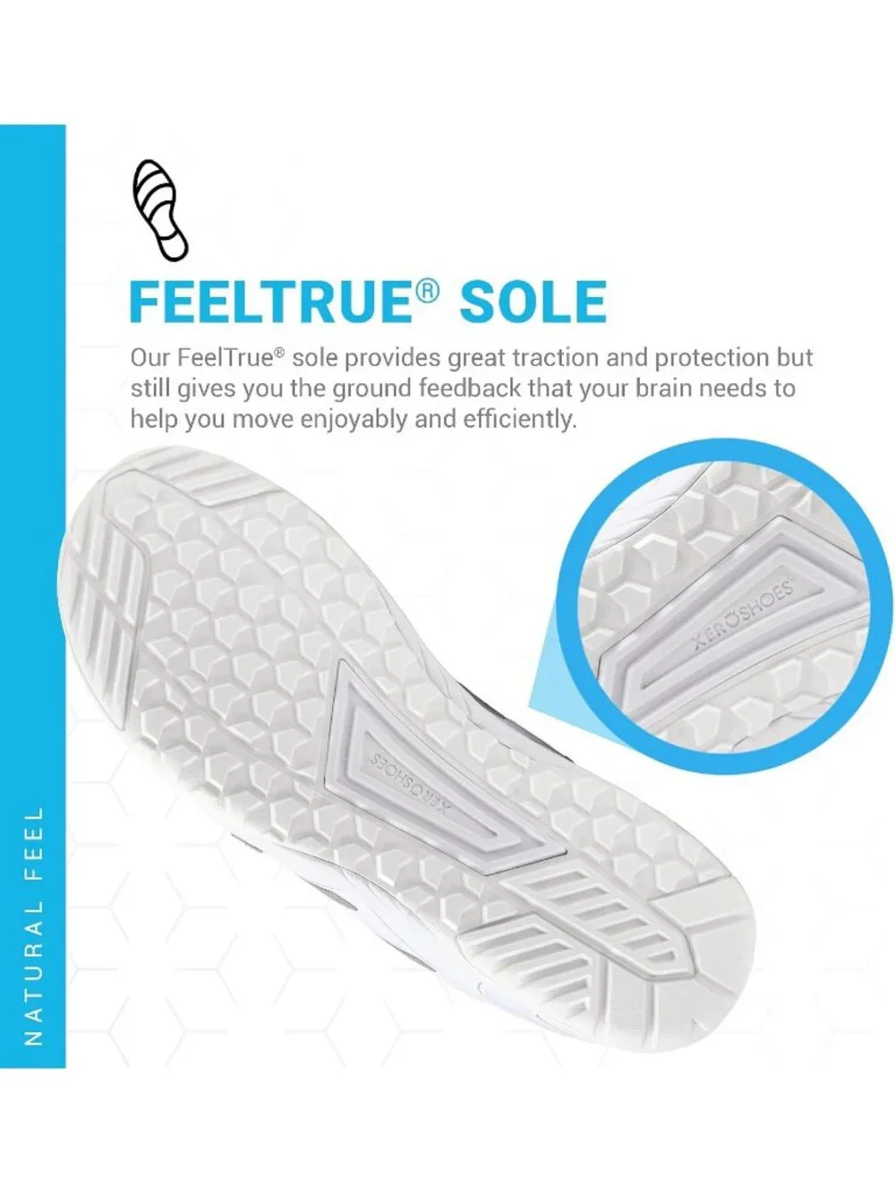 Xero Men's White Rubber Lightweight Lace Up Running Comfortable Athletic Shoes